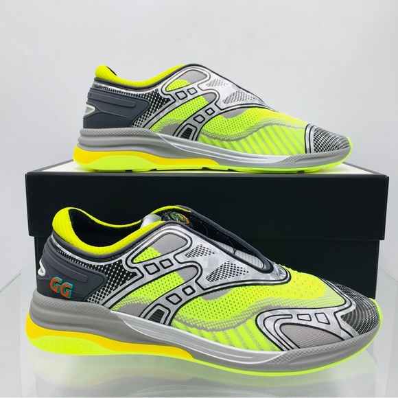 Gucci Ultrapace R Sneakers- Yellow/ Grey- 623109 - Picture 3 of 14